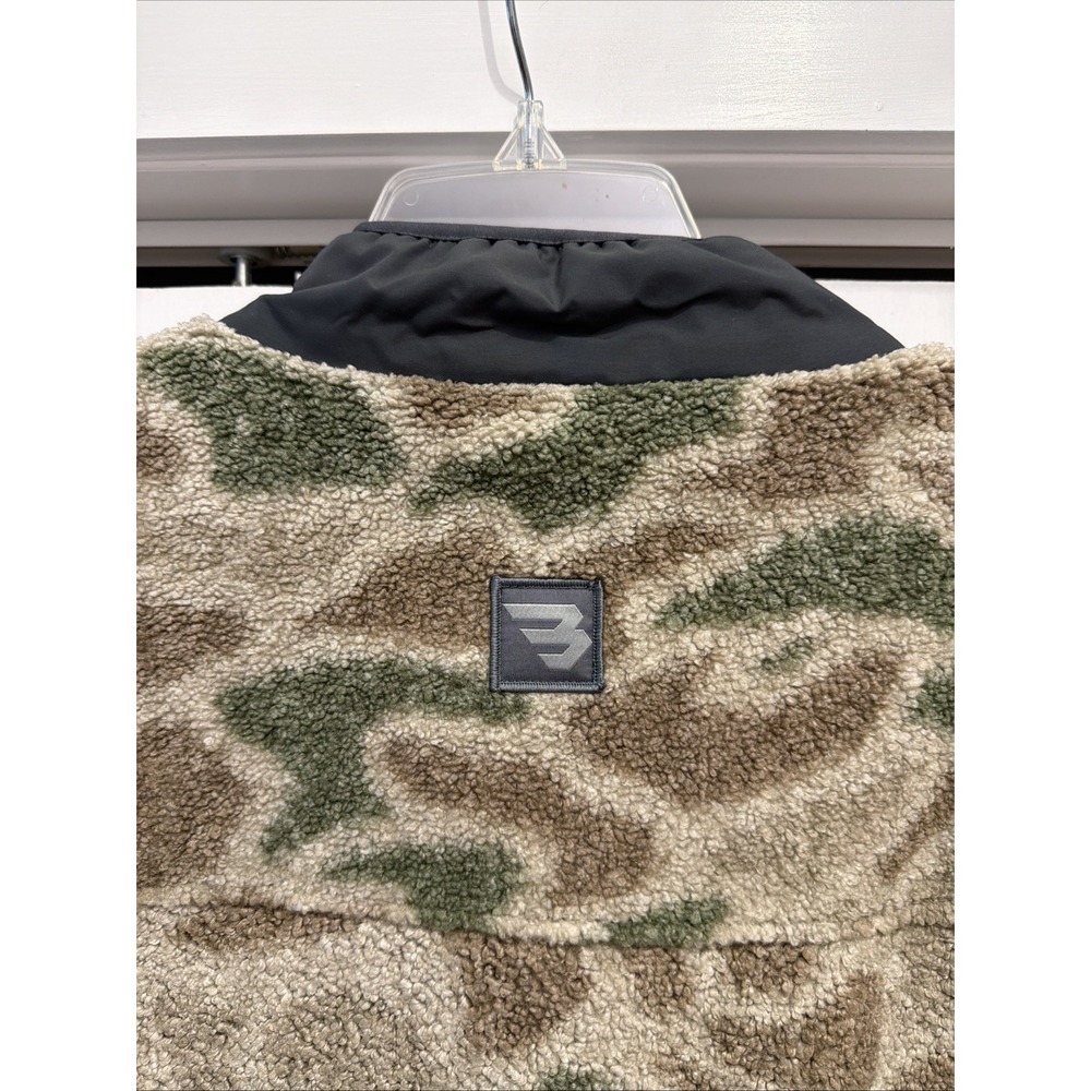 BURLEBO Men's XXL Sherpa Vest Alpine Camo Find Your Wild Full Zip Lined Hunting - Picture 8 of 9